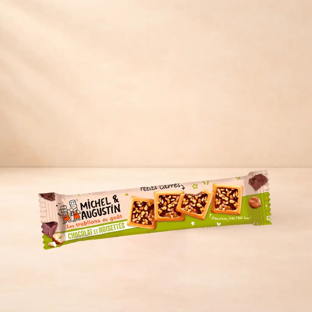 Carré choco noisettes Michel et Augustin 