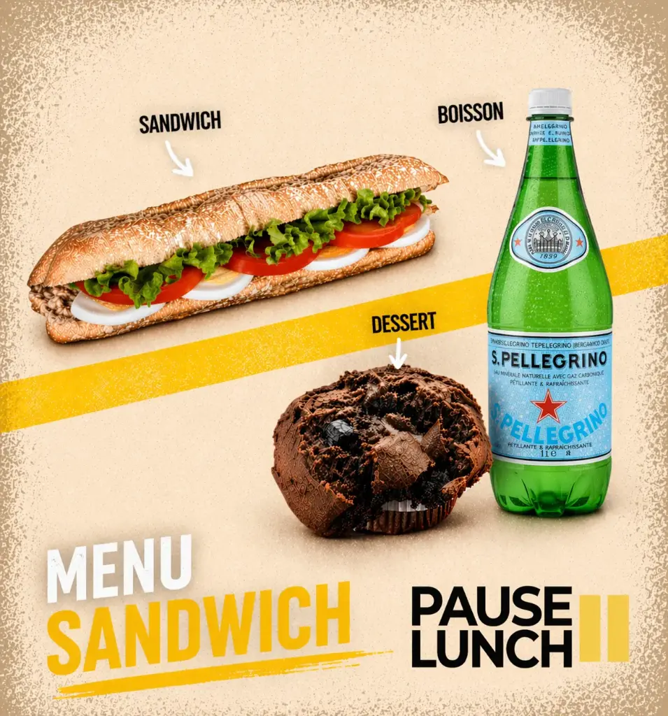 Menu sandwich à partir de: