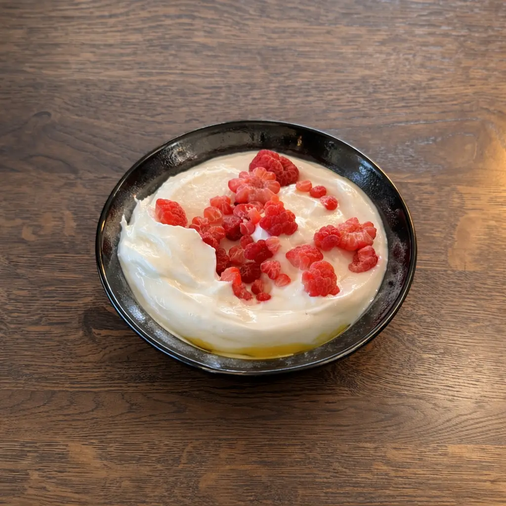 Fromage blanc, citron, framboise